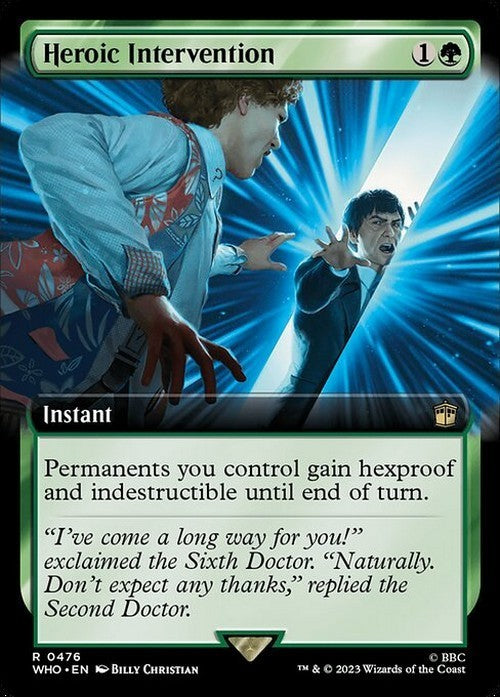 BORDERLESS Heroic Intervention ~ Commander: Doctor Who [ NM ] [ Magic MTG ]