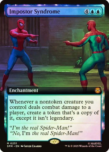 FOIL BORDERLESS Impostor Syndrome ~ Spider-Man [ NM ] [ Magic MTG ]