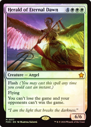 FOIL Herald of Eternal Dawn ~ Foundations [ NearMint ] [ Magic MTG ]