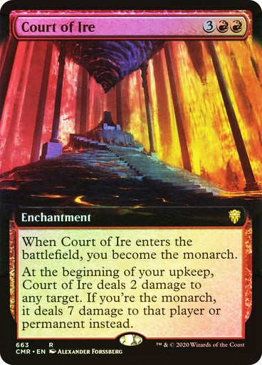 FOIL BORDERLESS Court of Ire ~ Commander Legends 1 [ NearMint ] [ Magic MTG ]