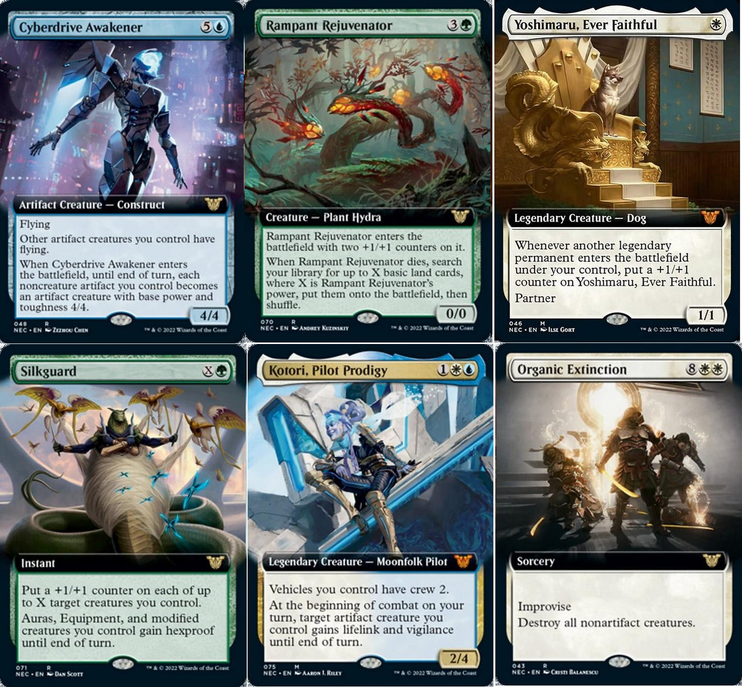 Choose your BORDERLESS / Extended ~ Commander: Kamigawa Neon Dynasty [ NM ]