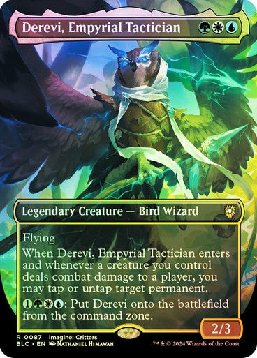 FOIL BORDERLESS Derevi, Empyrial Tactician ~ Commander: Bloomburrow [ NM ]