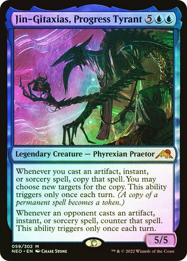 FOIL Jin-Gitaxias, Progress Tyrant ~ Kamigawa: Neon Dynasty [ NM ] [ Magic MTG ]