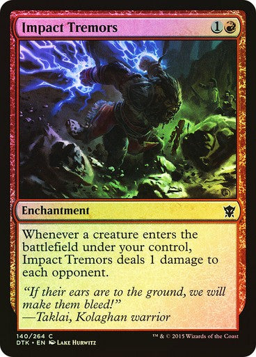 FOIL Impact Tremors ~ Dragons of Tarkir [ Excellent ] [ Magic MTG ]