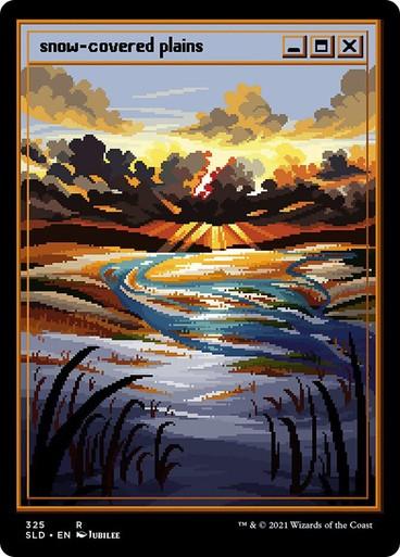 FULL SET (no Box) ~ Secret Lair: PixelSnowLands.jpg [ MINT ] [ Magic MTG ]