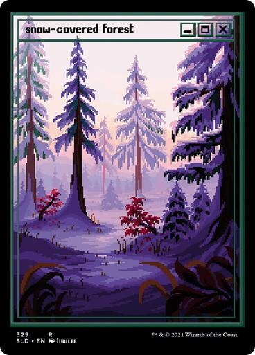 FULL SET (no Box) ~ Secret Lair: PixelSnowLands.jpg [ MINT ] [ Magic MTG ]