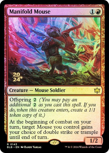FOIL Manifold Mouse ~ Prerelease Bloomburrow [ NearMint ] [ Magic MTG ]