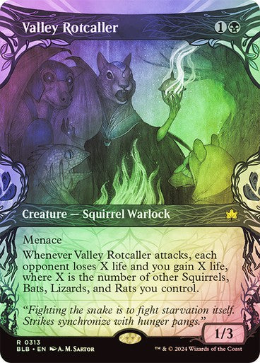 FOIL SHOWCASE Valley Rotcaller ~ Bloomburrow [ NearMint ] [ Magic MTG ]
