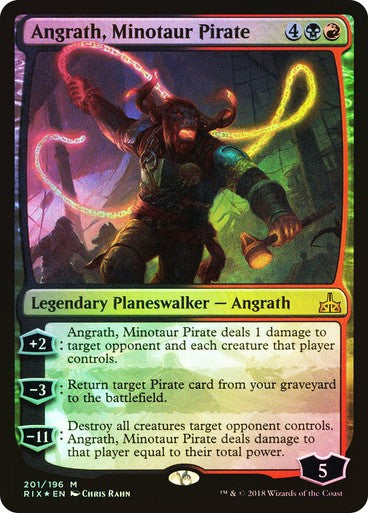 FOIL Angrath, Minotaur Pirate ~ Rivals of Ixalan [ Excellent ] [ Magic MTG ]