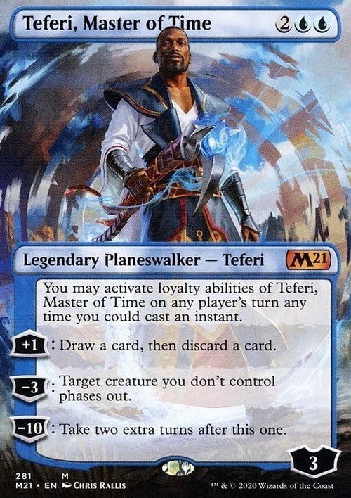 BORDERLESS Teferi, Master of Time #281 ~ Core 2021 [ NearMint ] [ Magic MTG ]