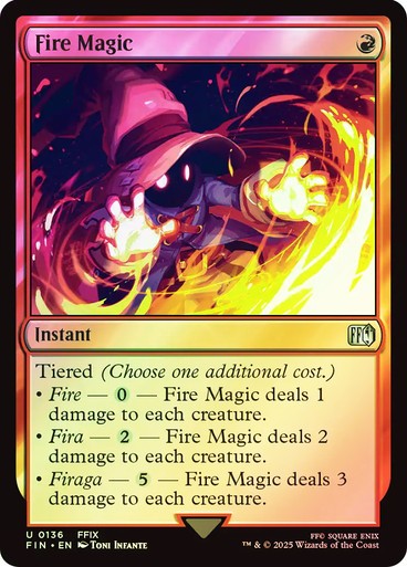 FOIL Fire Magic ~ Final Fantasy [ NM ] [ Magic MTG ]