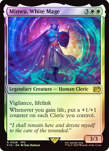 FOIL Minwu, White Mage ~ Final Fantasy [ NM ] [ Magic MTG ]