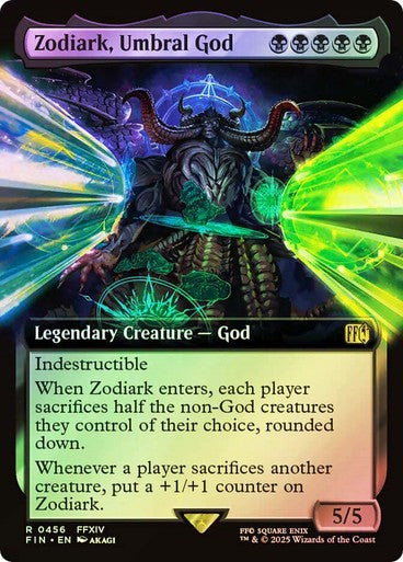 FOIL BORDERLESS Zodiark, Umbral God ~ Final Fantasy [ NM ] [ Magic MTG ]