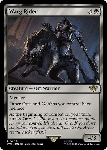 Warg Rider ~ The Lord of the Rings [ NM ] [ Magic MTG ]