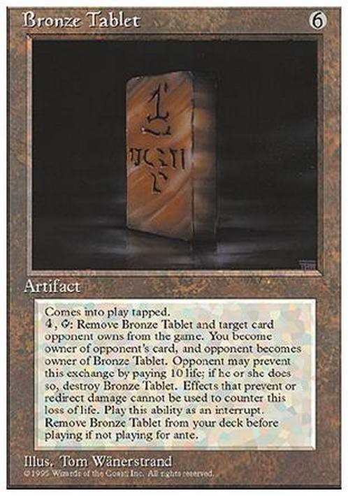 Bronze Tablet ~ Fourth Edition [ Excellent ] [ Magic MTG ]
