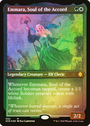 FOIL ETCHED Emmara, Soul of the Accord ~ Starter Commander [ NM ] [ Magic MTG ]