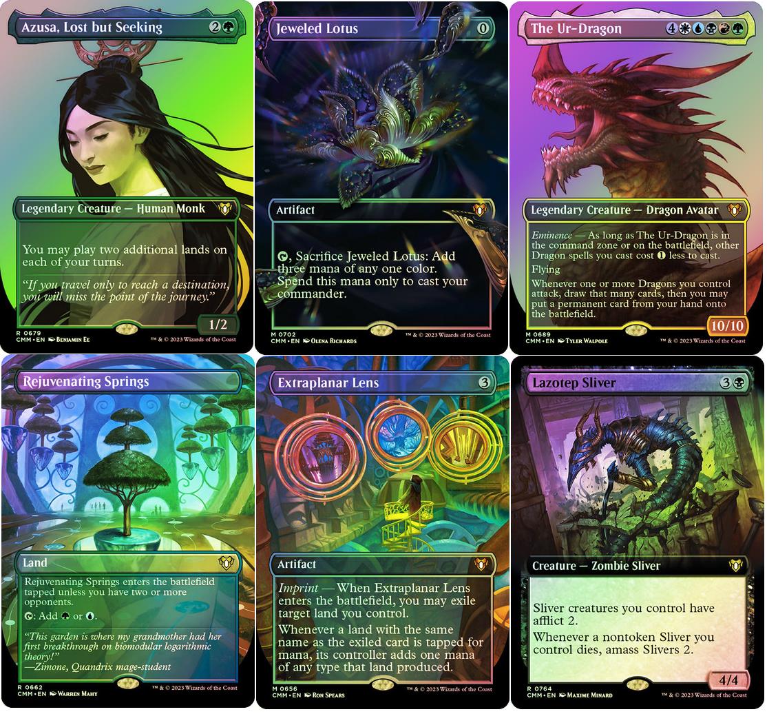 Choose your FOIL Borderless ~ Commander Masters [ NearMint ] [ Magic MTG ]