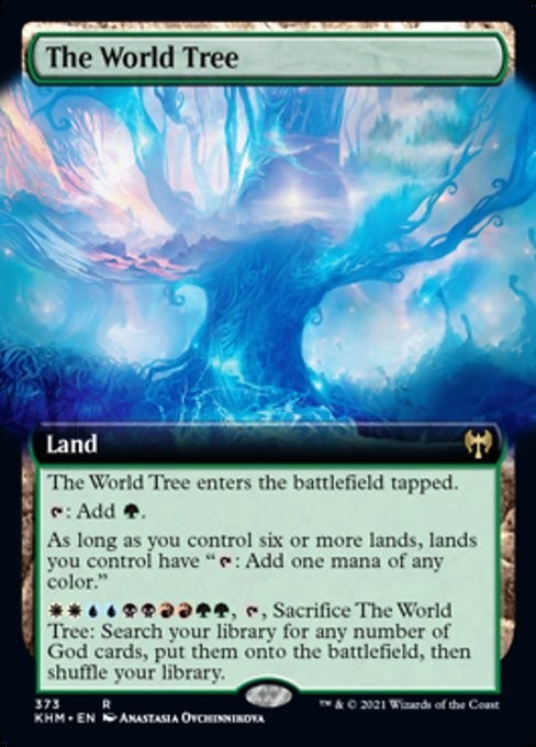 BORDERLESS The World Tree ~ Kaldheim [ NearMint ] [ Magic MTG ]