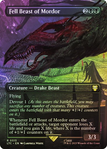 FOIL Fell Beast of Mordor ~ Commander: The Lord of the Rings [ NM ] [ MTG ]