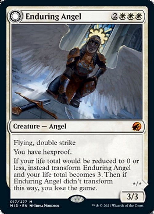 Enduring Angel / Angelic Enforcer ~ Midnight Hunt [ NearMint ] [ Magic MTG ]