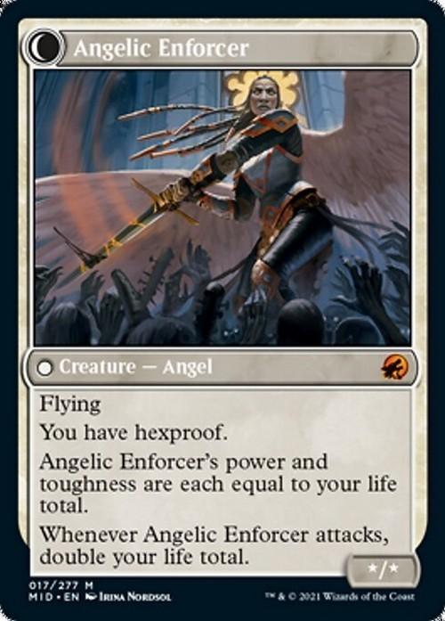 Enduring Angel / Angelic Enforcer ~ Midnight Hunt [ NearMint ] [ Magic MTG ]
