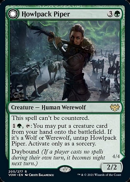 Howlpack Piper ~ Crimson Vow [ NearMint ] [ Magic MTG ] - London Magic Traders Ltd