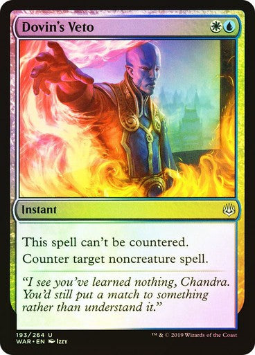 FOIL Dovin's Veto ~ War of the Spark [ NM ] [ Magic MTG ]