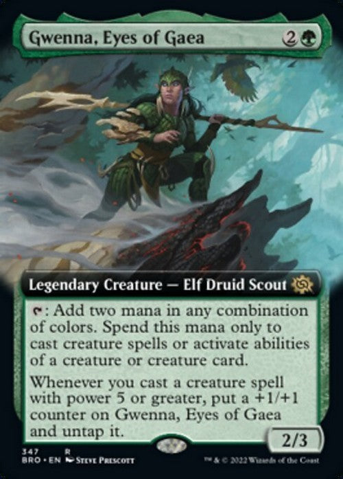 BORDERLESS Gwenna, Eyes of Gaea ~ The Brothers' War [ NM ] [ Magic MTG ]