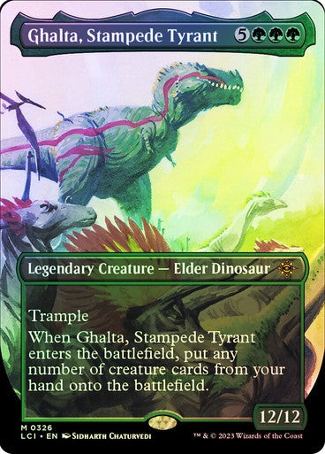 FOIL BORDERLESS Ghalta, Stampede Tyrant ~ The Lost Caverns of Ixalan [ NM ]