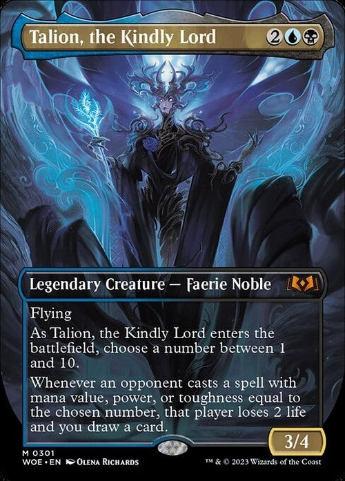 BORDERLESS Talion, the Kindly Lord ~ Wilds of Eldraine [ NM ] [ Magic MTG ]