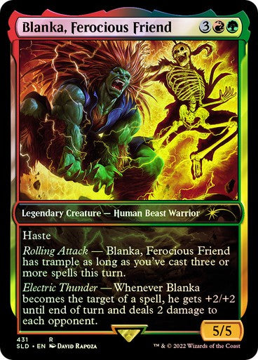 FOIL Blanka, Ferocious Friend ~ Secret Lair [ NearMint ] [ Magic MTG ]