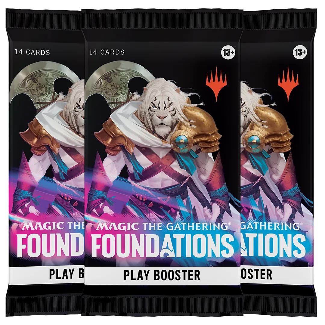 3 x PLAY Booster Pack ~ Foundations ~ Magic the Gathering MTG SEALED