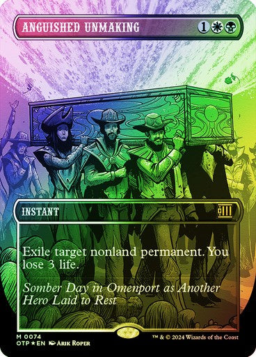 FOIL TEXTURED Anguished Unmaking ~ Outlaws of Thunder Junction [ NM ] [ MTG ]