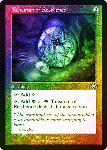 FOIL ETCHED Talisman of Resilience ~ Modern Horizons 1 [ NM ] [ Magic MTG ]