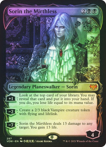 FOIL SHOWCASE Sorin the Mirthless (Ayami Kohma) ~ Crimson Vow [ PLAYED ] [ MTG ]