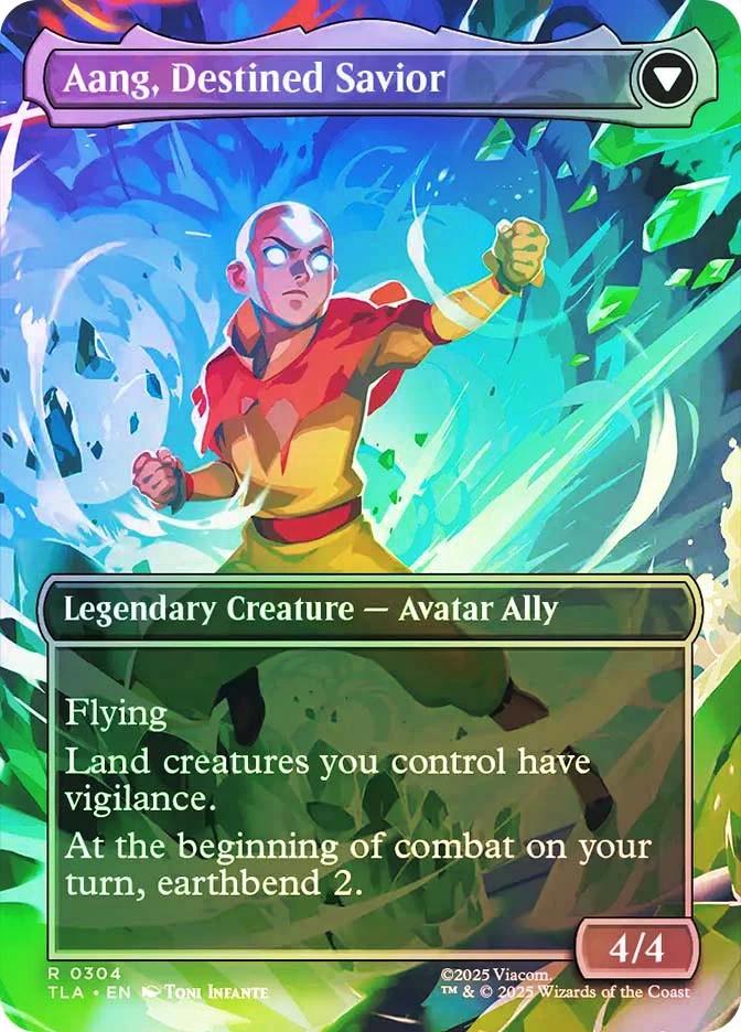 FOIL BORDERLESS Aang, at the Crossroads ~ Avatar: The Last Airbender [ NM ]