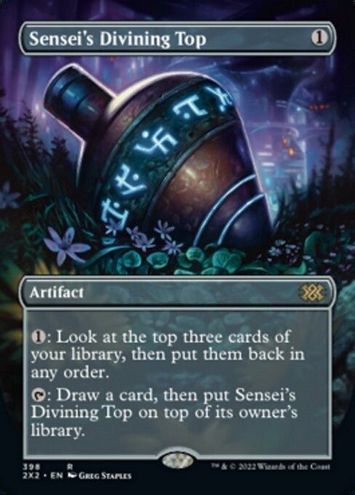 BORDERLESS Sensei's Divining Top ~ Double Masters 2022 [ NM ] [ Magic MTG ]