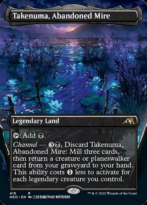 BORDERLESS Takenuma, Abandoned Mire ~ Kamigawa: Neon Dynasty [ NM ] [ MTG ]