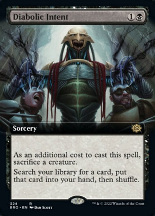 BORDERLESS Diabolic Intent ~ The Brothers' War [ NearMint ] [ Magic MTG ]