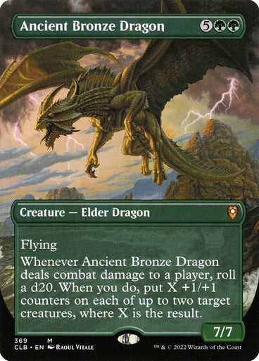 BORDERLESS Ancient Bronze Dragon ~ Commander Legends 2 [ EX ] [ Magic MTG ]