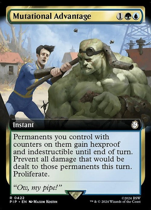BORDERLESS Mutational Advantage ~ Commander: Fallout [ Excellent ] [ Magic MTG ]