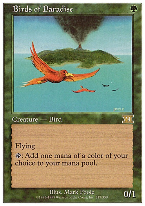 Birds of Paradise ~ Sixth Edition [ PLAYED ] [ Magic MTG ]