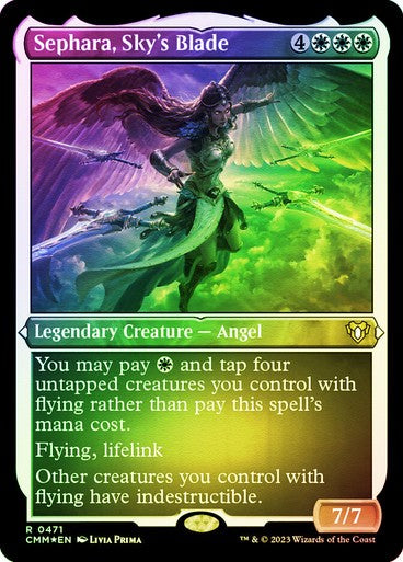 FOIL ETCHED Sephara, Sky's Blade ~ Commander Masters [ NearMint ] [ Magic MTG ] - London Magic Traders Ltd