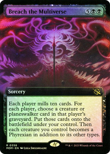 FOIL BORDERLESS Breach the Multiverse ~ March of the Machine [ NM ] [ MTG ]