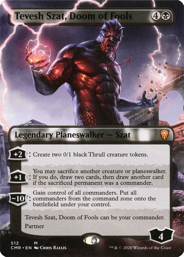 BORDERLESS Tevesh Szat, Doom of Fools ~ Commander Legends 1 [ EX ] [ Magic MTG ]
