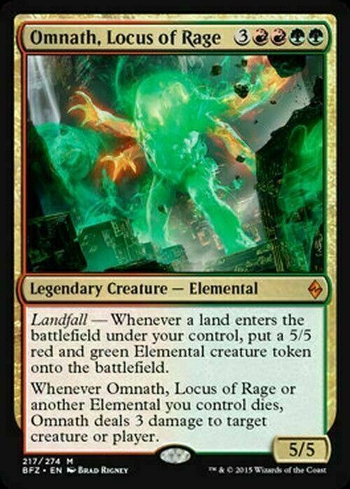 Omnath, Locus of Rage ~ Battle for Zendikar [ Excellent ] [ Magic MTG ]