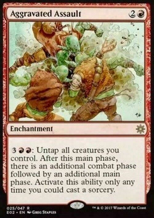 Aggravated Assault ~ Explorers of Ixalan [ Excellent ] [ Magic MTG ]