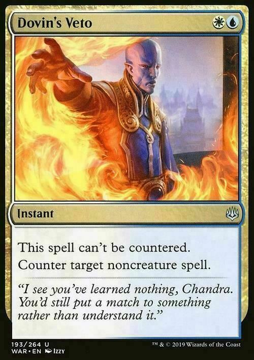 Dovin's Veto ~ War of the Spark [ Excellent ] [ Magic MTG ] - London Magic Traders Ltd