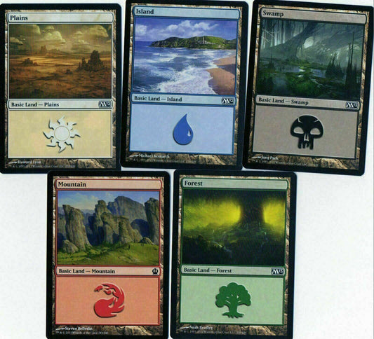 100 x Basic Lands (20 of each Colour) [ Excellent ] [ Magic the Gathering MTG ] - London Magic Traders Ltd