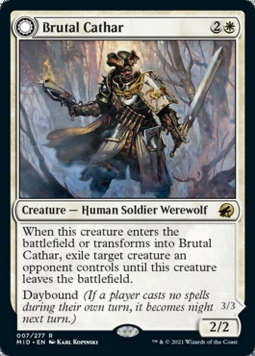 Brutal Cathar / Moonrage Brute ~ Midnight Hunt [ NearMint ] [ Magic MTG ] - London Magic Traders Ltd